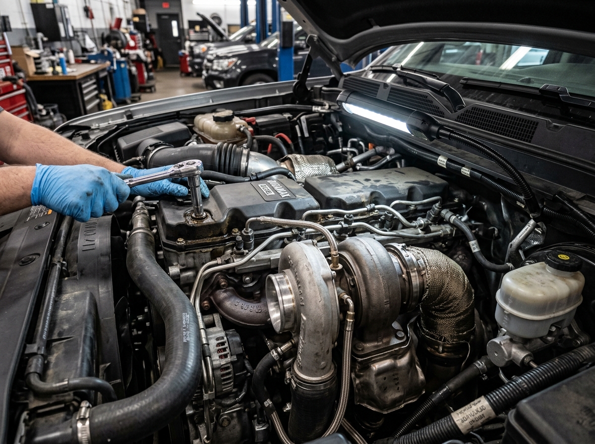 Diesel engine repair and turbocharger work